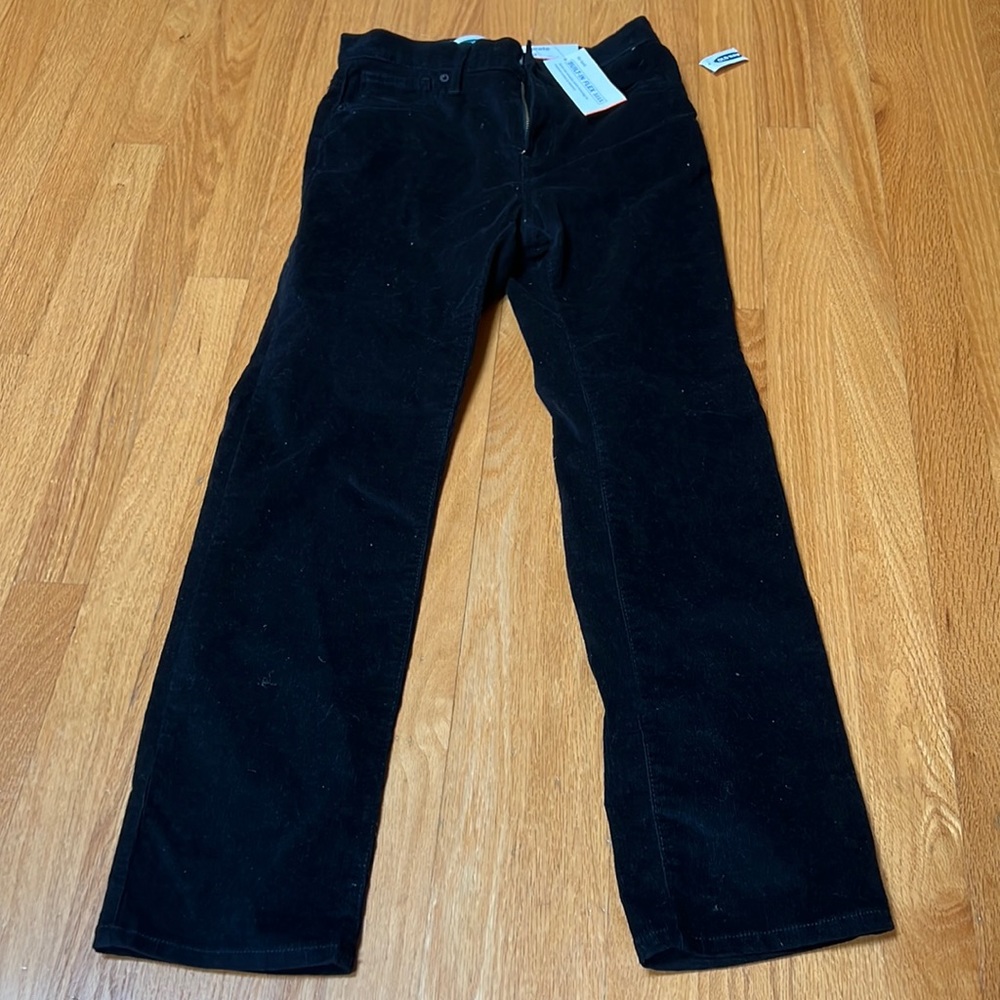 Old Navy black cord pants. Karate slim adjustable built-in Flex max waste. NWT